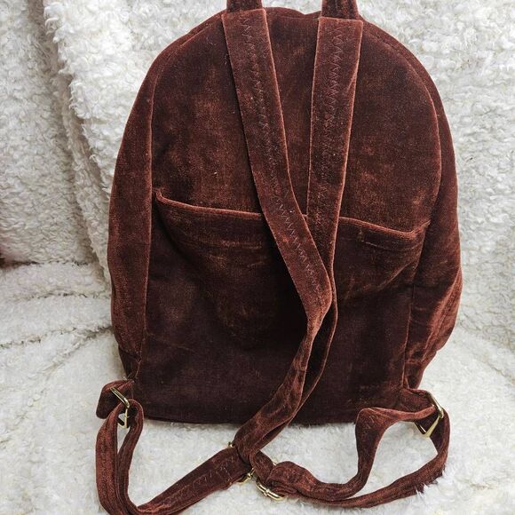 Aimee Kestenberg Woodside Brown Velvet‎ Backpack main image 6
